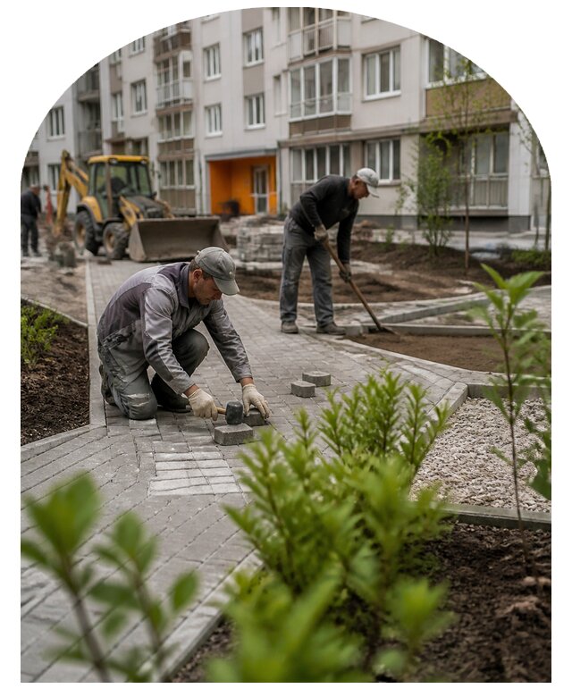 Благоустройство двора многоквартирного дома в Дивногорске